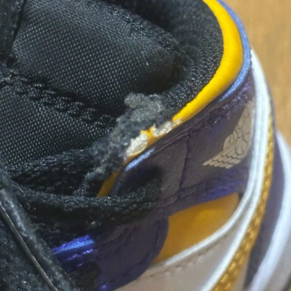 Nike Air Jordan 1 Mid Lakers Sneakers - Picture 8 of 10